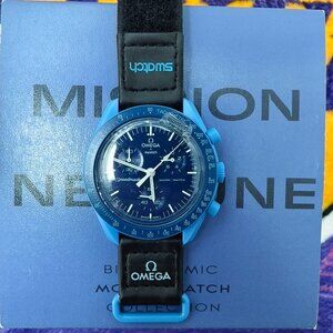 NWT Swatch X Omega Moonswatch Mission To The Neptune Watch